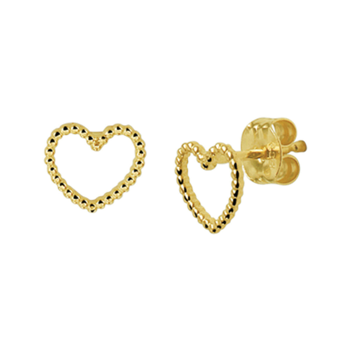 14K Geelgouden oorknoppen hartjes - PSN4022768 - PansiteNederland.nl