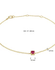 14K Geelgoud Armband Robijn 15,5 - 17 - 18,5 Cm 4022809 - PansiteNederland.nl