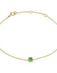 14K Geelgoud Armband Smaragd 15,5 - 17 - 18,5 Cm 4022810 - PansiteNederland.nl