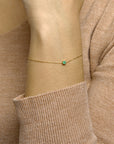 14K Geelgoud Armband Smaragd 15,5 - 17 - 18,5 Cm 4022810 - PansiteNederland.nl