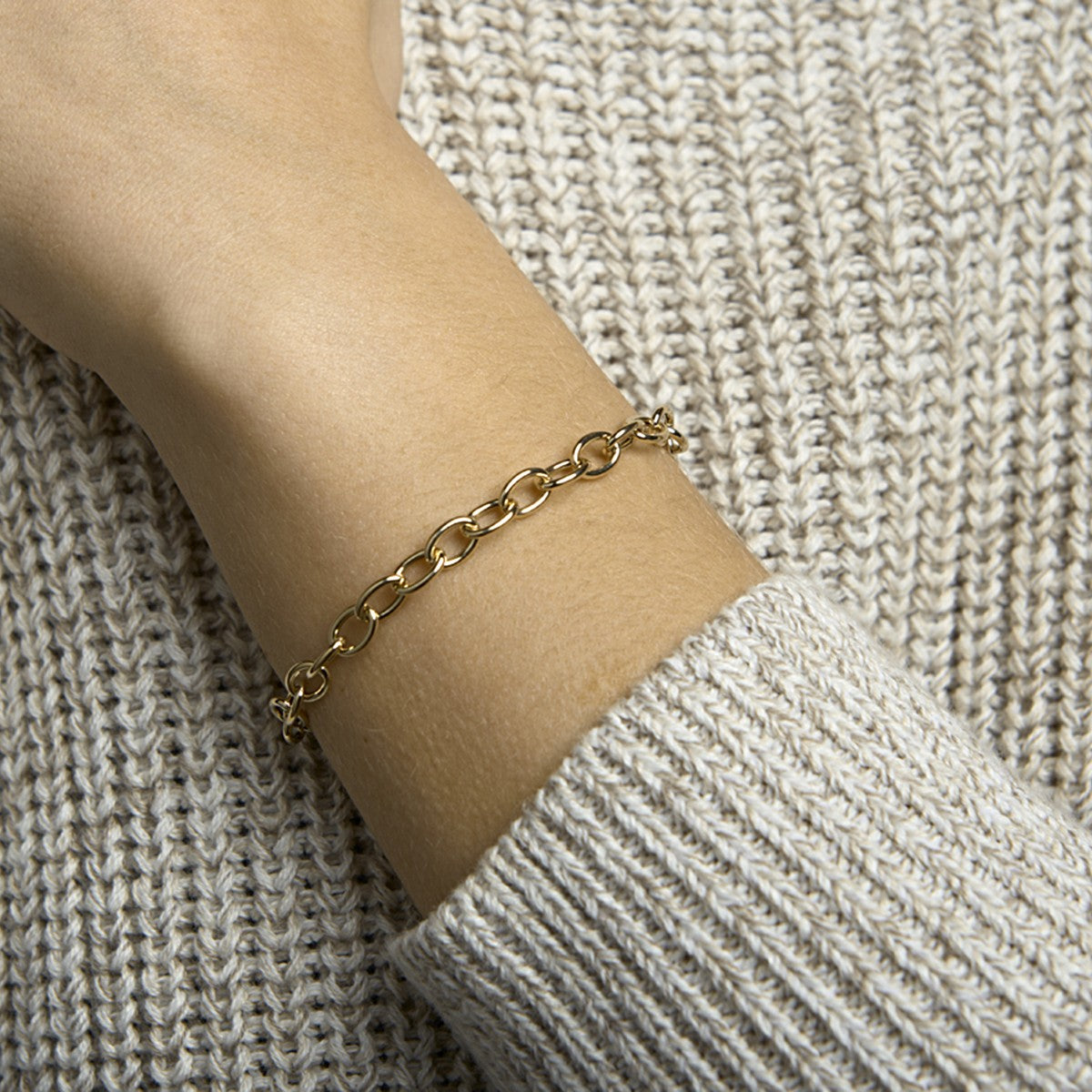 Armband anker 6,0 mm 19 cm 14K geelgoud