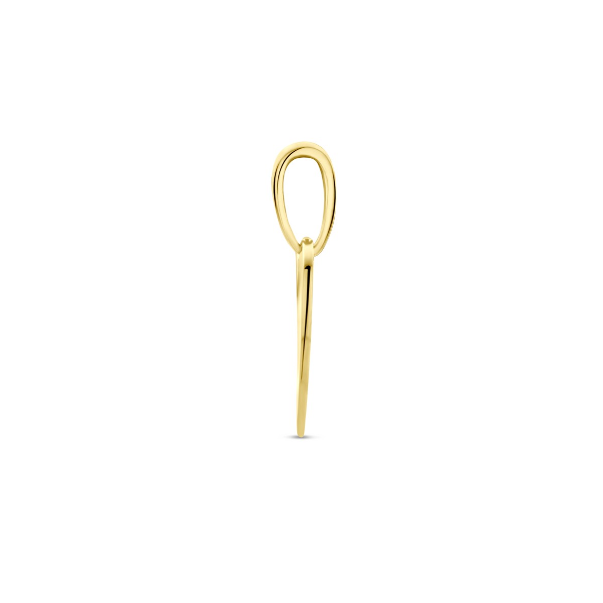 Graveerhanger hart 10 mm 14K geelgoud