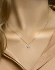 14K geelgoud hanger hart zirkonia bicolor gestift 4022987 - PansiteNederland.nl