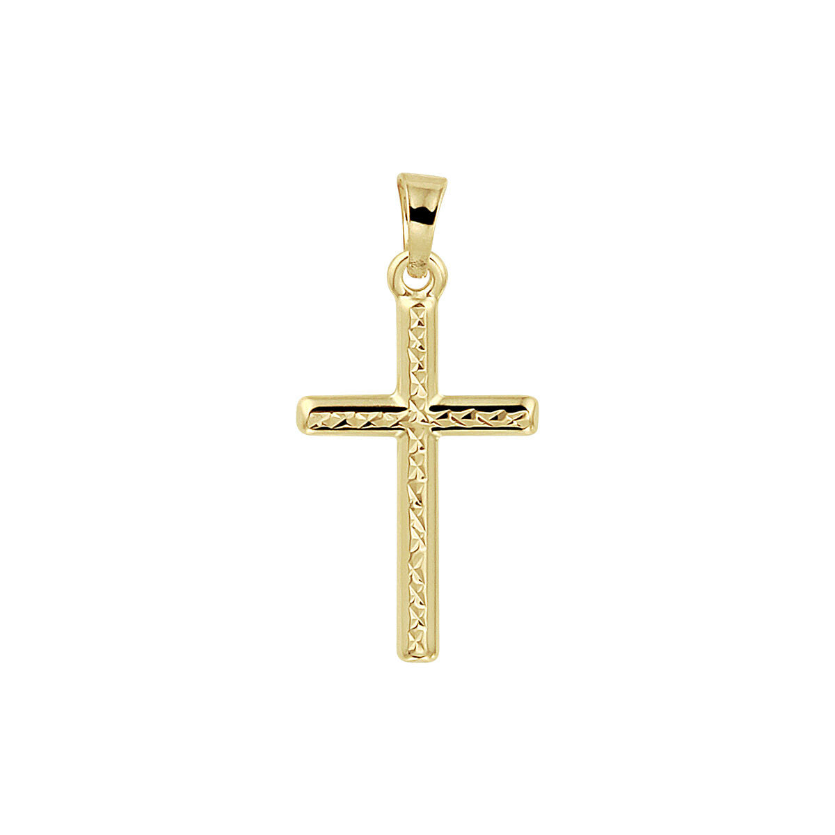 14K geelgoud hanger kruis gediamanteerd 4023326 - PansiteNederland.nl