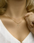 14K geelgoud hanger kruis gediamanteerd 4023326 - PansiteNederland.nl