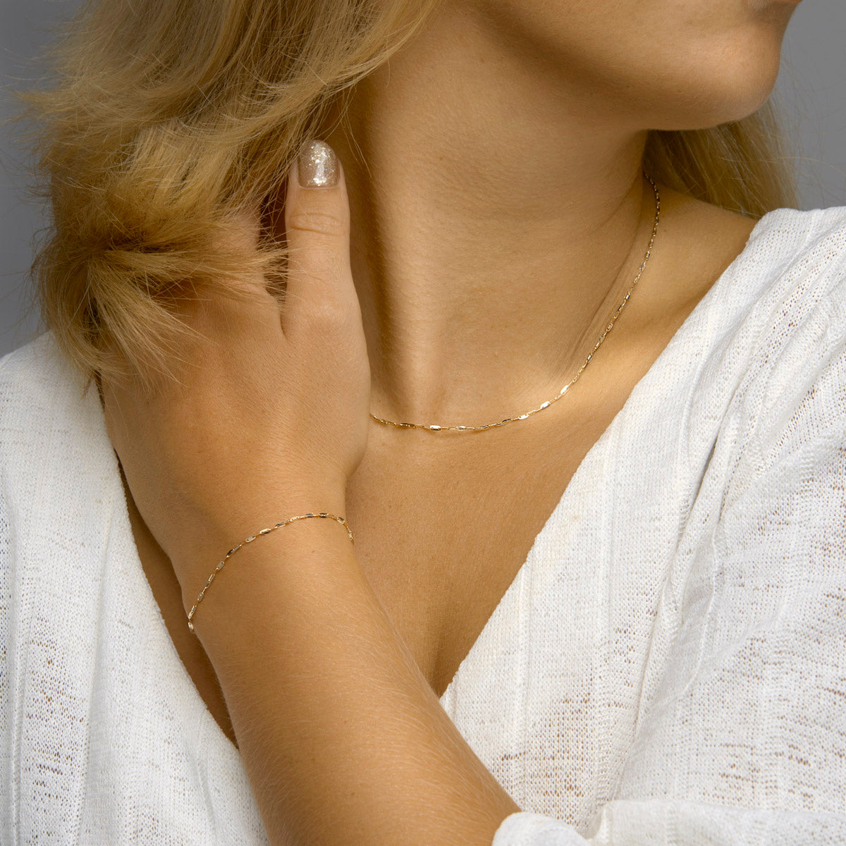 Armband plaatjes 1,5 mm 16 - 17 - 18 cm 14K geelgoud