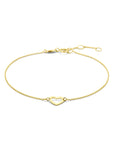 14K Geelgoud Armband Hart 16,5 - 17,5 - 18,5 Cm 4023392