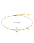 14K Geelgoud Armband Hart 16,5 - 17,5 - 18,5 Cm 4023392