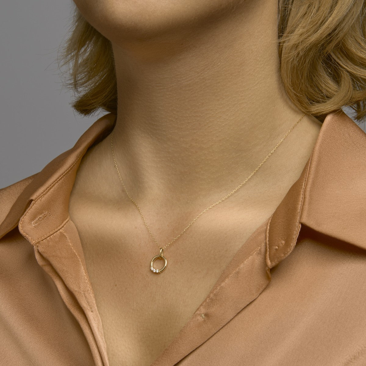 14K geelgoud hanger diamant 0.09ct h si 4023412 - PansiteNederland.nl