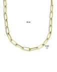 14K geelgoud collier paperclip ronde buis 4,0 mm 42 cm 4023436