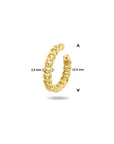 Gouden earcuff schakelmotief per stuk - PSN4023441 - PansiteNederland.nl