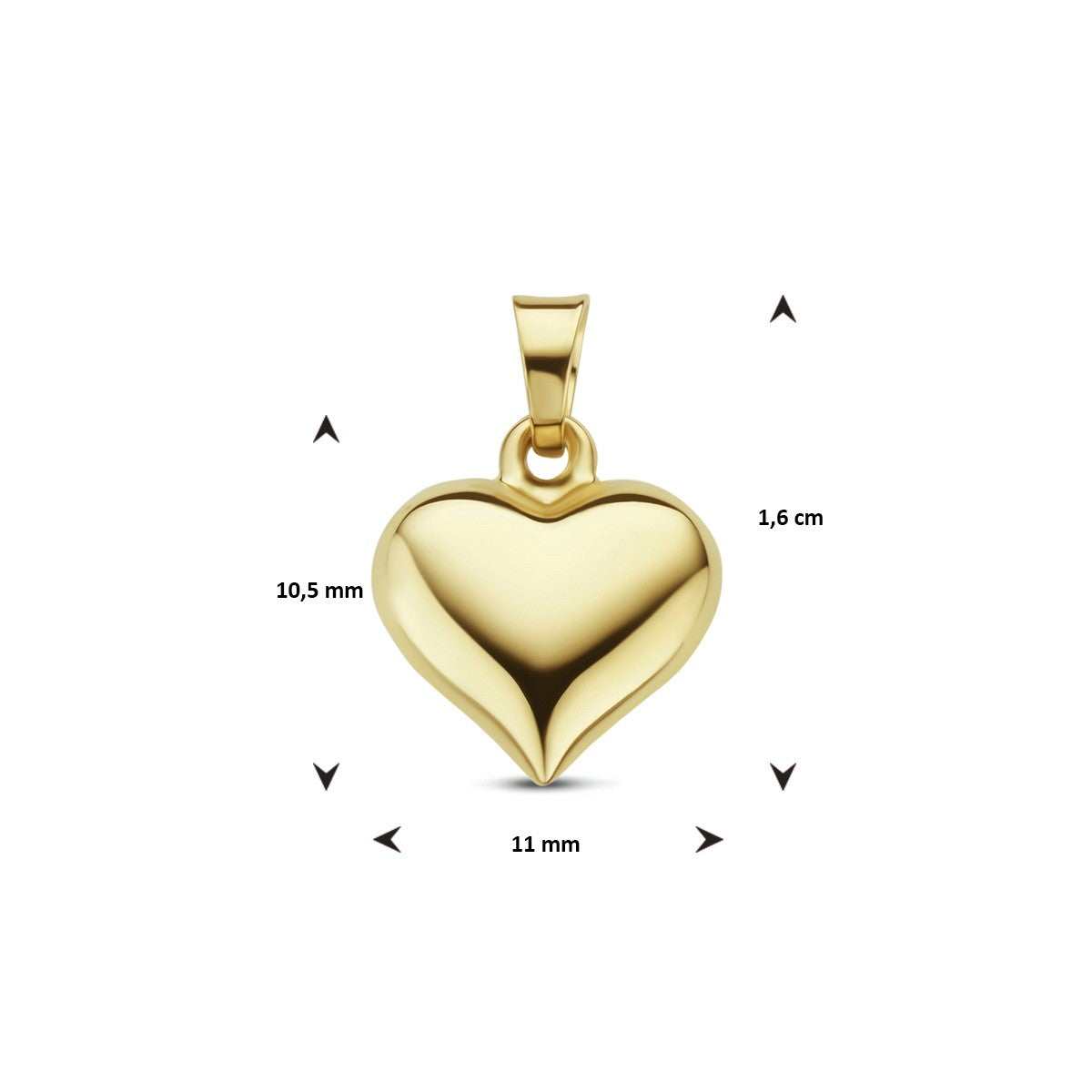 14K geelgoud hanger hartje 4023485 - PansiteNederland.nl