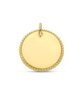 14K geelgoud graveerhanger rond 4023514 - PansiteNederland.nl