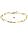 14K Geelgoud Armband Paperclip Ronde Buis 4,0 Mm 18,5 Cm 4023571 - PansiteNederland.nl