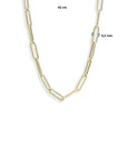 14K geelgoud collier paperclip ronde buis 4,5 mm 42 cm 4023573 - PansiteNederland.nl