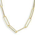 14K Geelgoud Collier Paperclip Ronde Buis 4,0 mm 4023575 - PansiteNederland.nl