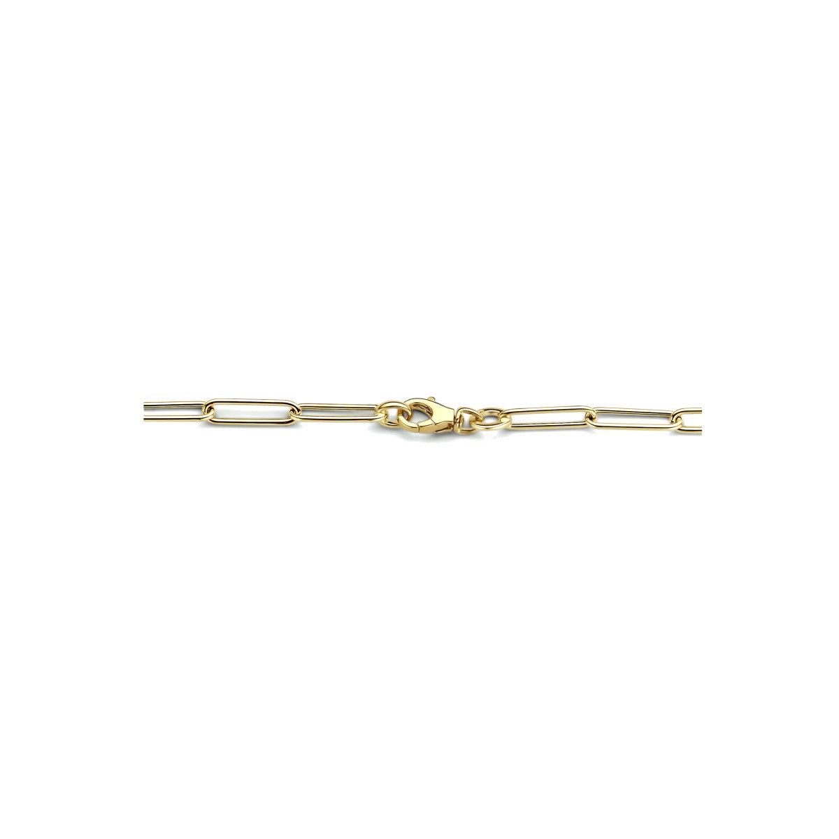 14K Geelgoud Collier Paperclip Ronde Buis 4,0 mm 4023575 - PansiteNederland.nl