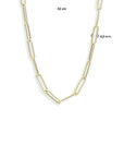 14K Geelgoud Collier Paperclip Ronde Buis 4,0 mm 4023575 - PansiteNederland.nl