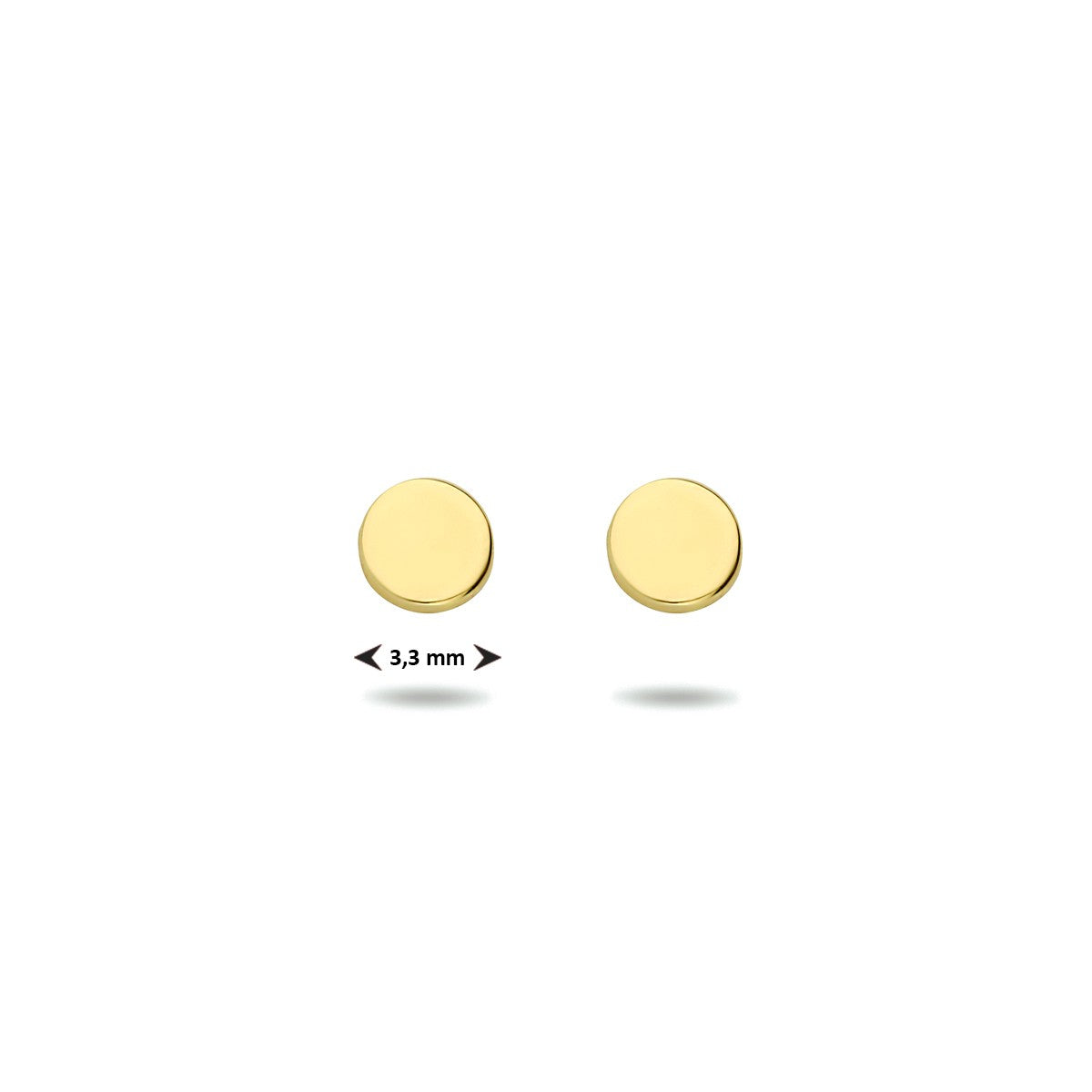 Gouden oorknoppen rondje - PSN4023593 - PansiteNederland.nl