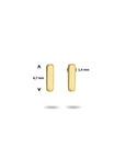 Witgouden oorknoppen balkje - PSN4023636