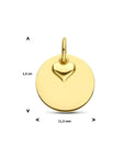 14K geelgoud graveerhanger hartje 4023647 - PansiteNederland.nl