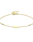 14K Geelgoud Armband Zirkonia 16,5 - 17,5 - 18,5 Cm 4023694