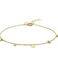 14K Geelgoud Armband Rondjes Zirkonia 16,5 - 17,5 - 18,5 4023695 - PansiteNederland.nl