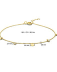14K Geelgoud Armband Rondjes Zirkonia 16,5 - 17,5 - 18,5 4023695 - PansiteNederland.nl