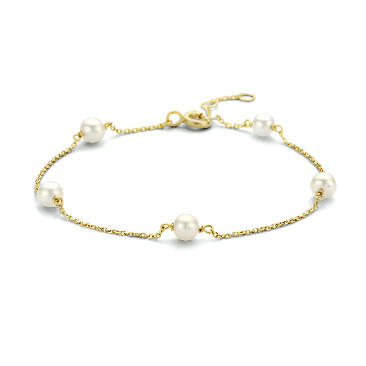 14K Geelgoud Armband Parel 16,5 - 17,5 - 18,5 Cm 4023699 - PansiteNederland.nl