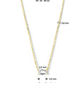 14K Geelgouden Anker collier zirkonia 40 - 42 - 44 cm - PSN4023705