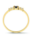 Geelgouden 14K ring zwart en wit zirkonia 14K 4023718 - PansiteNederland.nl