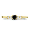 Geelgouden 14K ring zwart en wit zirkonia 14K 4023718 - PansiteNederland.nl