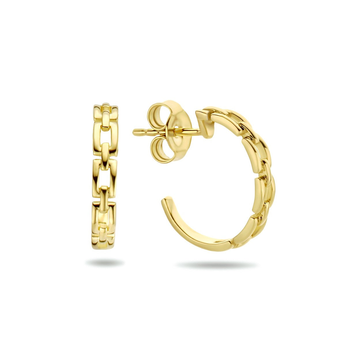 14K Geelgoud Stekeroorringen Schakel 4023765 - PansiteNederland.nl