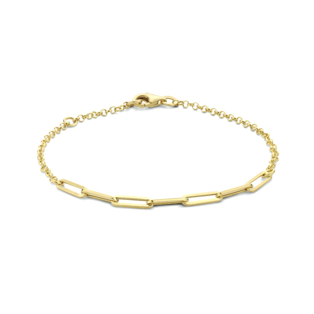 14K Geelgoud Armband Paperclip 3,5 Mm 17 - 19 Cm 4023791 - PansiteNederland.nl