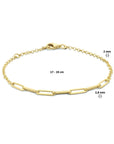 14K Geelgoud Armband Paperclip 3,5 Mm 17 - 19 Cm 4023791 - PansiteNederland.nl