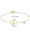 14K Geelgoud Armband Hartjes 16,5 - 17,5 - 18,5 Cm 4023830 - PansiteNederland.nl