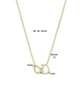 14K geelgoud collier hartjes 40 - 42 - 44 cm 4023831