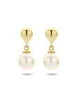Witgouden oorhangers parel - PSN4023832