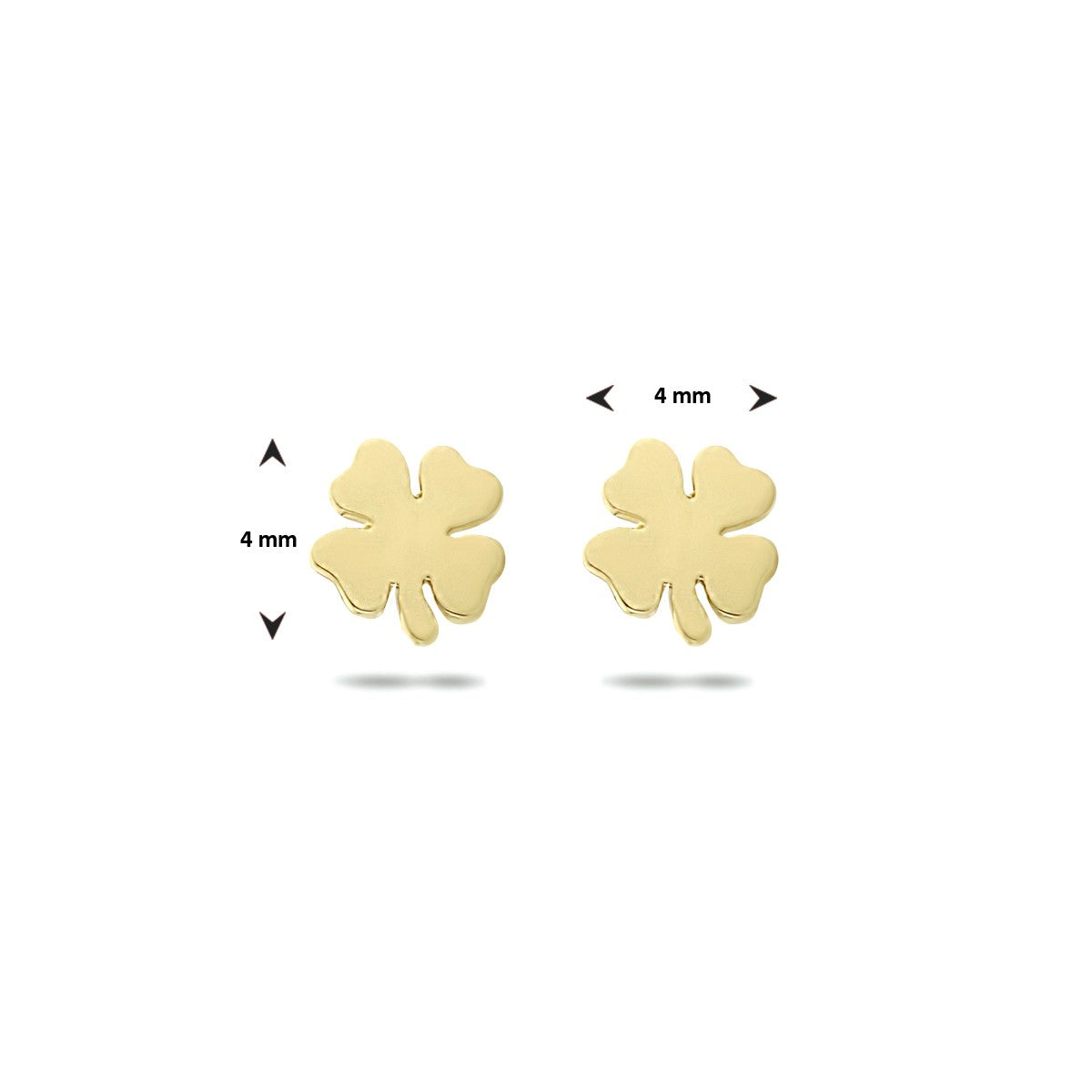 Witgouden oorknoppen klaver - PSN4023835 - PansiteNederland.nl