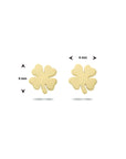 Witgouden oorknoppen klaver - PSN4023835 - PansiteNederland.nl