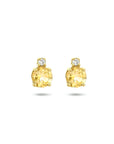 14K Geelgoud Oorknoppen Citrien En Diamant (2X 0.015Ct) H Si 4023849 - PansiteNederland.nl