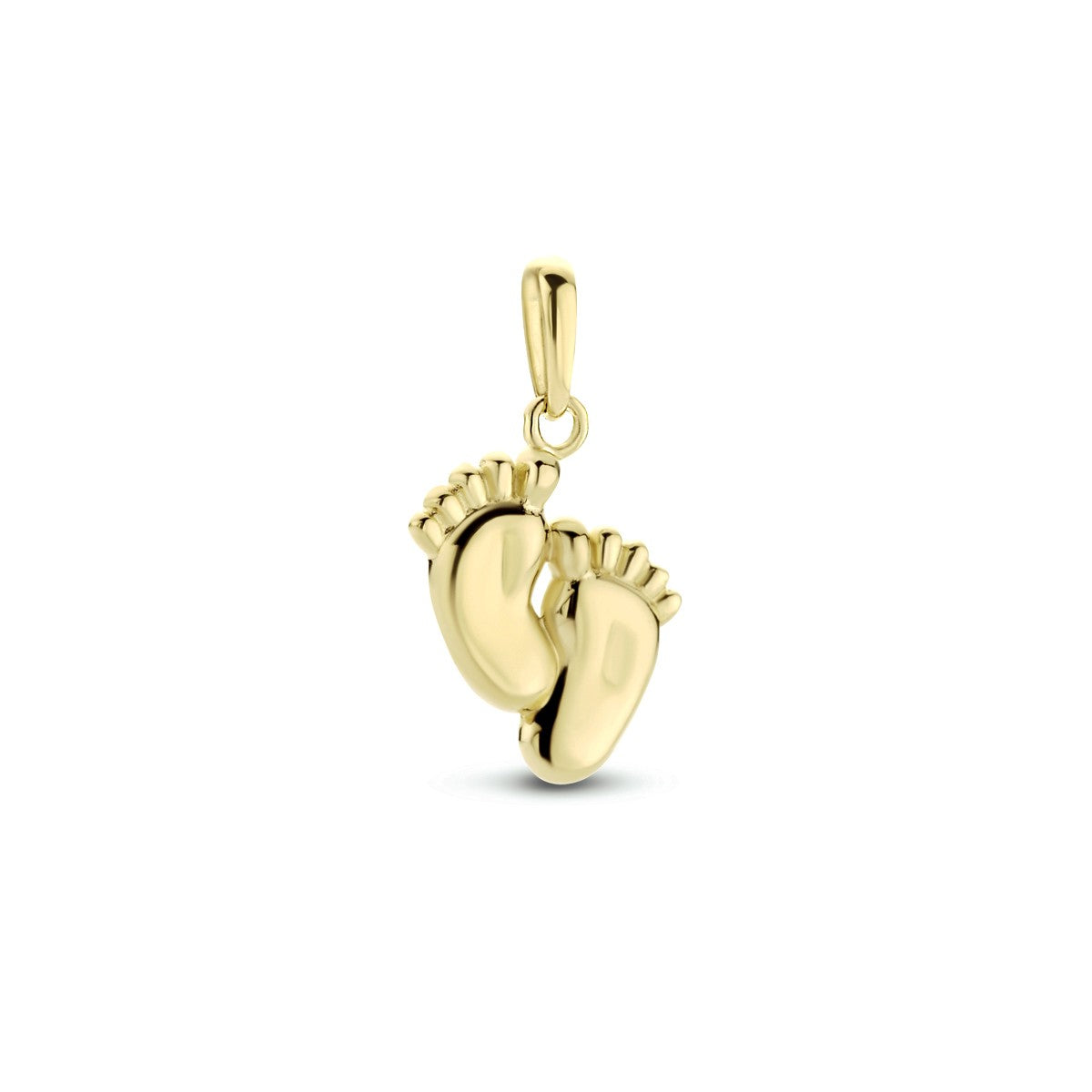 14K geelgoud hanger baby voetjes 4023851 - PansiteNederland.nl