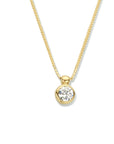 14K geelgoud collier zirkonia 42 - 45 cm 4023878