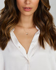 14K geelgoud collier zirkonia 42 - 45 cm 4023878