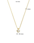 14K geelgoud collier zirkonia 42 - 45 cm 4023878