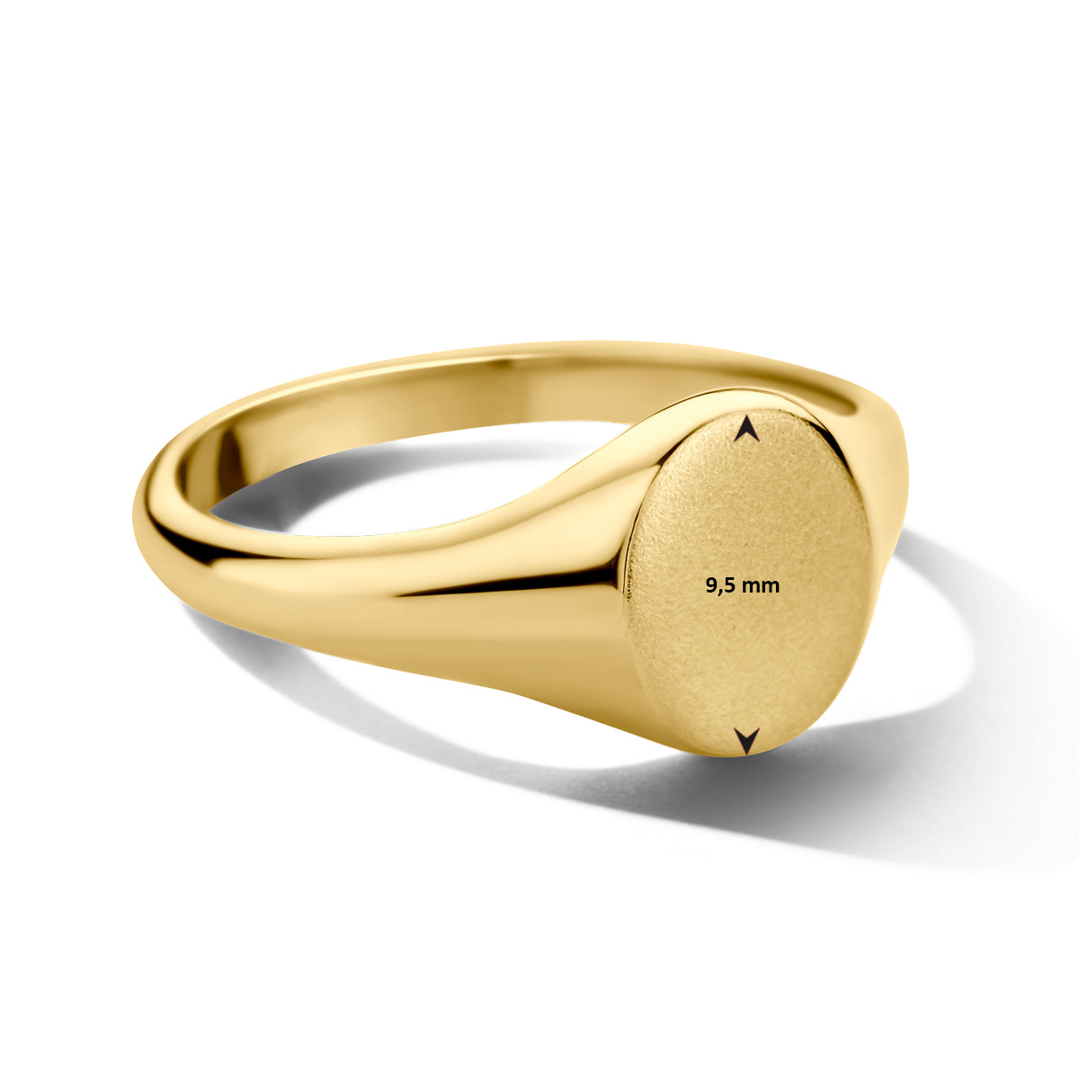 Graveerring ovaal 14K geelgoud