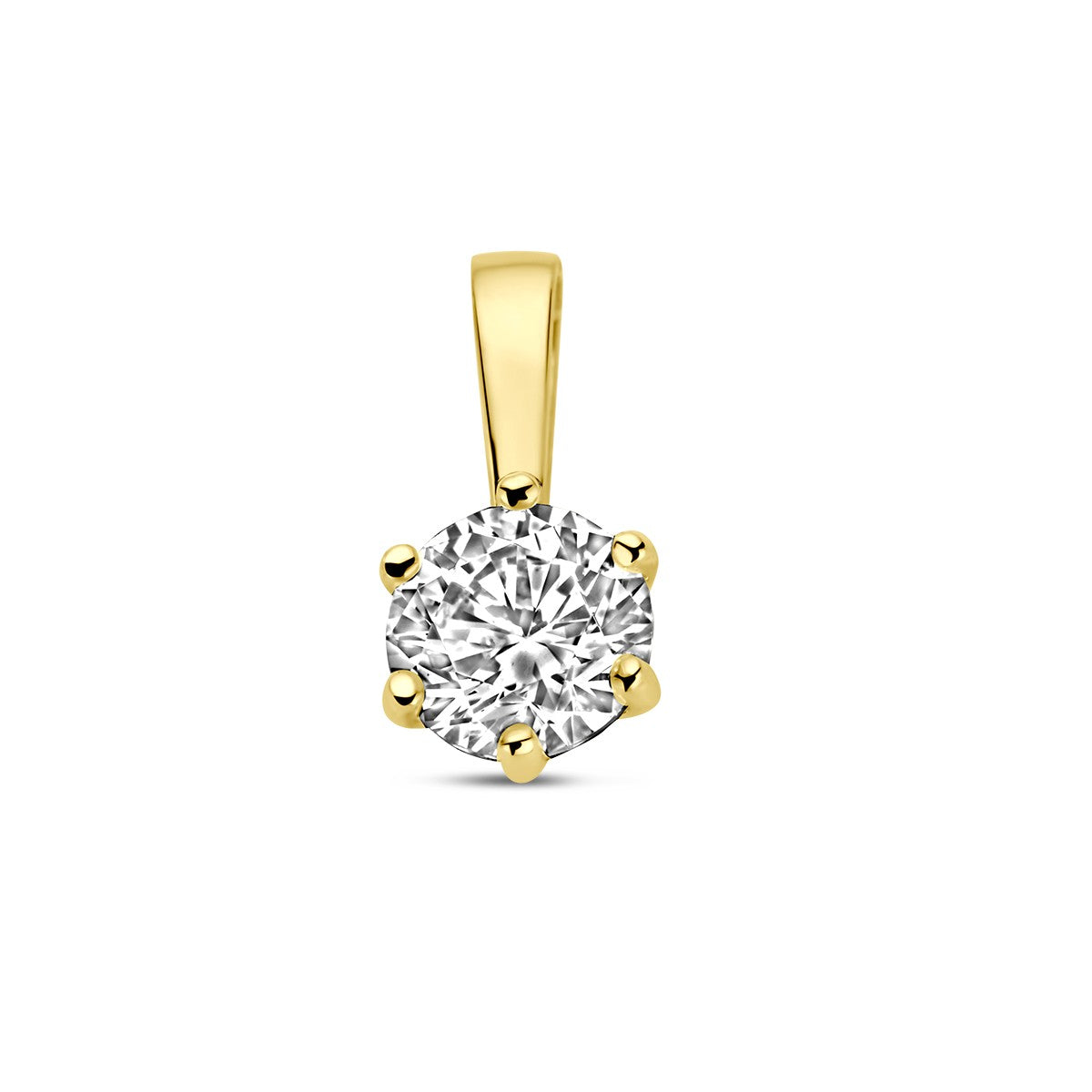 14K geelgoud hanger zirkonia 4023967 - PansiteNederland.nl