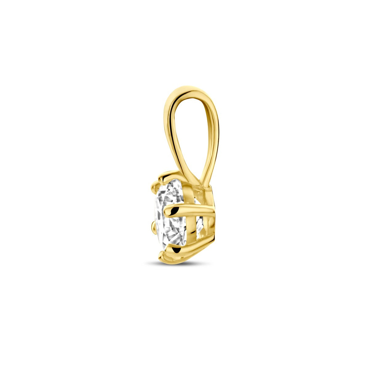 14K geelgoud hanger zirkonia 4023967 - PansiteNederland.nl