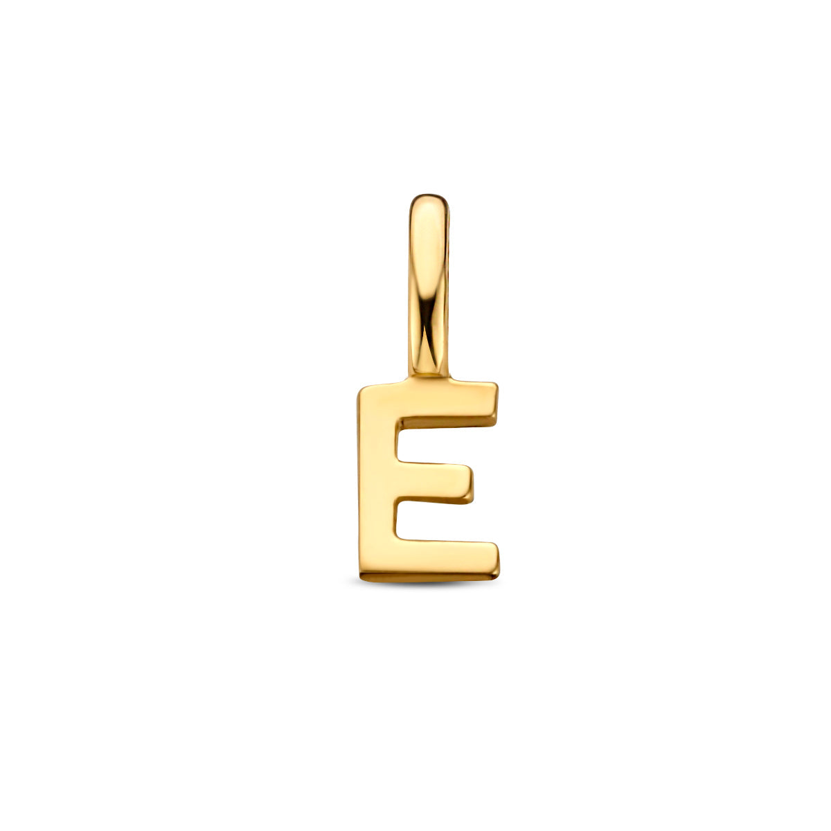 Hanger letter E 9,5 mm 14K geelgoud #Letter_E