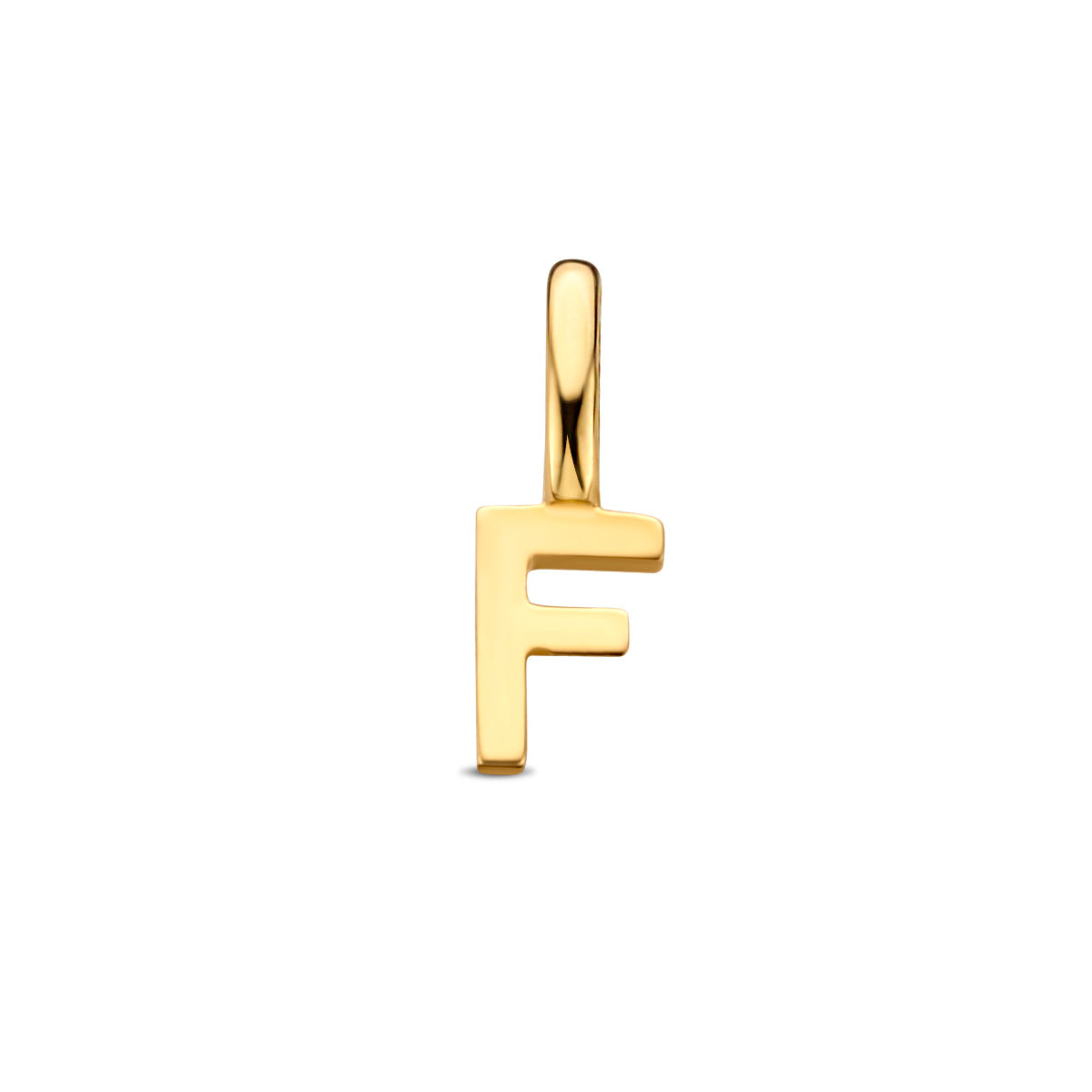 Hanger letter F 9,5 mm 14K geelgoud #Letter_F
